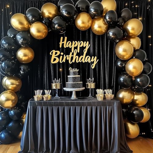 RUBFAC Gold Balloons 129pcs Different Sizes 18 12 10 5 Inch, Metallic Gold Balloon Garland Arch Kit for Graduation Party Wedding Holiday Happy Birthday Decoration — view 7