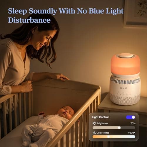 LEVOIT Evaporative Humidifiers for Bedroom Baby, Dual Air and Water Filters, Separate Sensor, Blue Light Free for Nursery Nightlight, Auto Dry, Smart Control & Alexa, Auto Mode, 3.8L Tank for 36H — view 3
