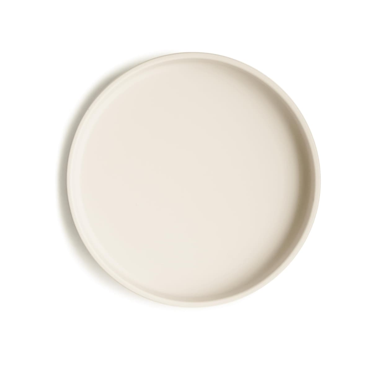 Mushie Classic Silicone Non-Slip Suction Plate for Babies & Toddlers | Food Grade Silicone | Dishwasher & Microwave Safe (Ivory)