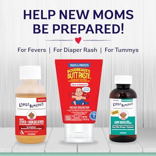 Little Remedies New Baby Essentials Kit with Saline Nasal Spray, Diaper Rash Cream, Gas Relief Drops, Gripe Water & More, Safe for Newborns — view 3