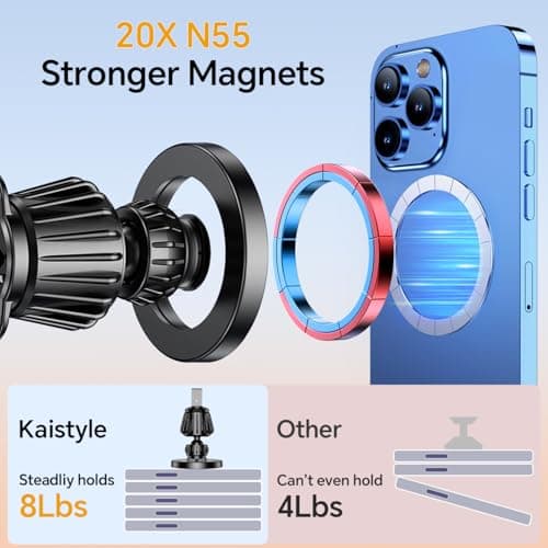 Kaistyle for Magsafe Car Mount【Strong Magnets】Magnetic Phone Holder for Car Phone Holder Mount Dash Mounted Holders Phone Holders for Your Car Accessories for Women Men for iPhone 17 Pro Max 16 15 14 — view 3