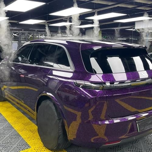 LZLRUN Gloss Purple Forged Carbon Fiber Car Vinyl Wrap Film 1ft x 5ft — view 3