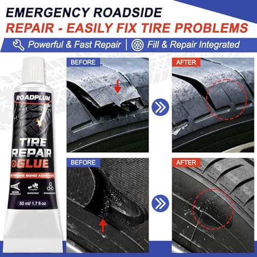 Tire Plugs Rubber Nails 3 Sizes & Repair Glue 100ML for Flat Tire Repair — view 4