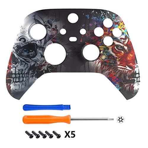 eXtremeRate Custom Shell for Xbox Series X & S Controller - Revitalize Your Controller - Tiger Skull Replacement Cover Front Housing Cover for Xbox Core Controller Wireless [Control NOT Included] — view 2