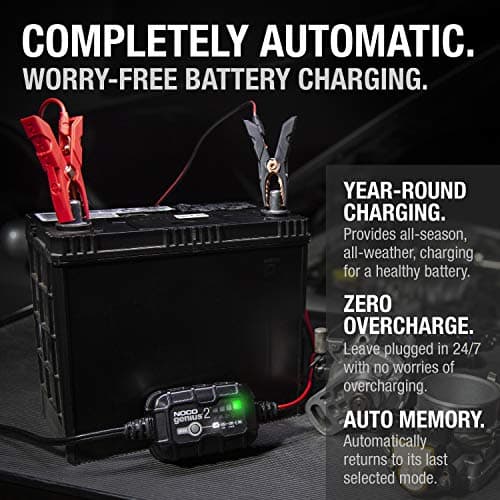 NOCO GENIUS2: 2A 6V/12V Smart Battery Charger – Automatic Maintainer, Trickle Charger & Desulfator with Overcharge Protection & Temperature Compensation – for Lead-Acid & Lithium Batteries — view 6