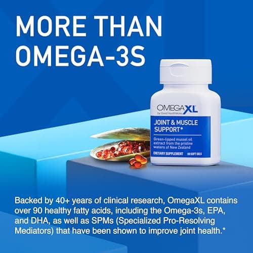 OmegaXL Joint Support Supplement, for Relief - Natural Muscle Support, Green Lipped Mussel Oil, Soft Gel Pills, Drug-Free, 60 Count — view 8