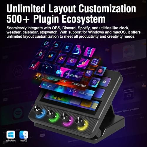 VSDINSIDE Macro Pad, Streaming Deck Stream Controller Soundboard Keypad, Programmable Keys USB Shortcut Keyboard for Gamer Streamer, Audio Mixer for OBS, YouTube, Office Desk Setup, PC, Mac — view 3