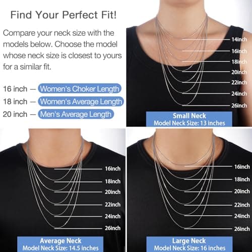 Jewlpire 925 Sterling Silver Chain Necklace for Women, 1.1mm Cable Chains Silver Chain for Women Shiny & Sturdy Women's Chains Necklace, 18 Inches