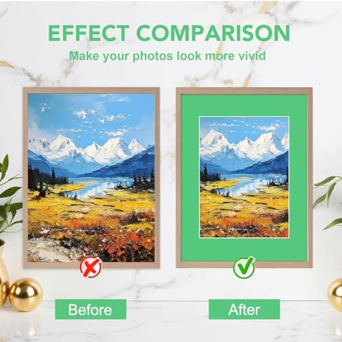Prudiut 15 Pack Picture Mats, Mixed Colors Frame Mattes for Pictures Photo Frame Mat Core Bevel Cut for Photos, Prints, Artworks (5x7, 8x10, 11x14 Inches) — view 2