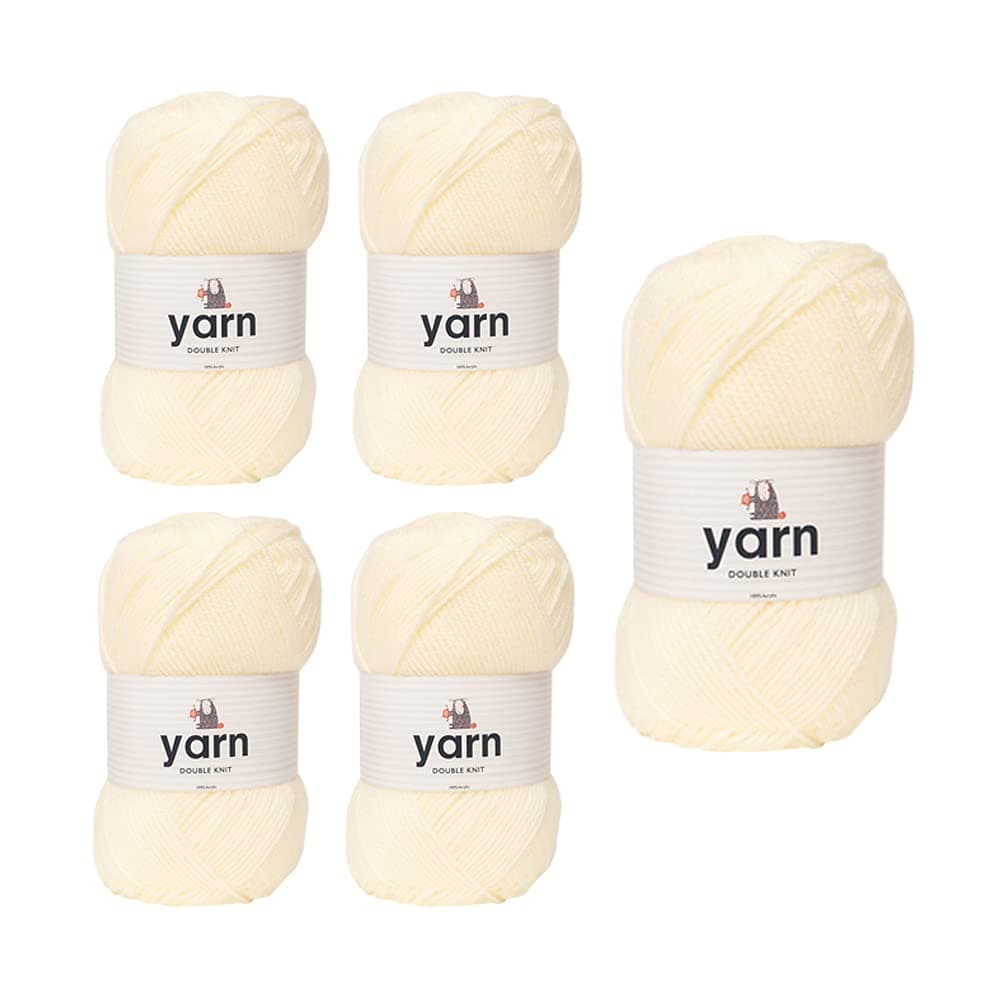 Korbond DK Beige Yarn - 100g Acrylic Wool - Lightweight, Hypoallergenic & Durable Double Knit Crochet Yarn Knitting Wool (290m Total) — view 24