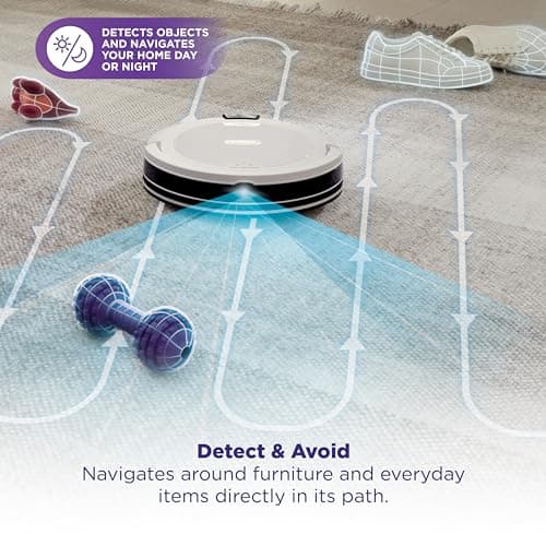 Shark Navigator | Robot Vacuum Cleaner with Powerful Suction for Pet Hair, Rugs, Carpets & Hard Floors | Bagless Self-Empty Base | 30-Day Capacity | SmartPath LiDAR Navigation | White | AV2110S ​ — view 5