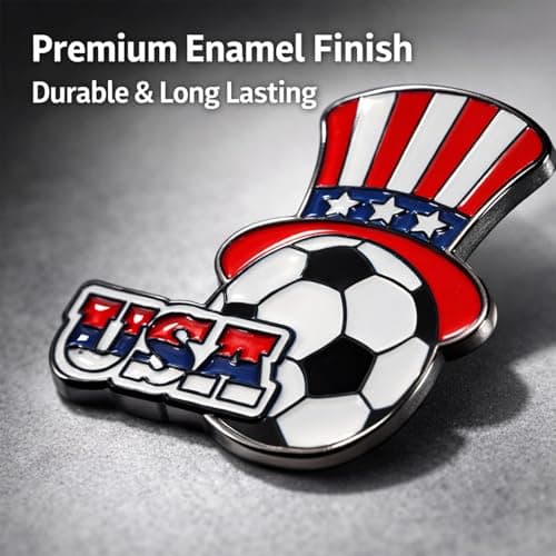 4 PCS World Cup Soccer Pins 2026 Patriotic American Flag Pins for Bags Backpack Jersey Fan Gear World Cup Collectible Soccer Pin 2026 Game Day Accessories for Football Fans Team Spirit — view 2