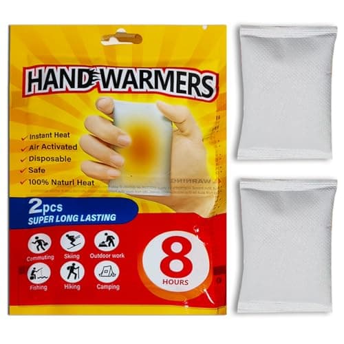 Hand Warmers, Lasts 8hrs, Heats Fast, 2-3 Min Activation, Heated Hand Warmers, Camping, Hiking, Skating, Skiing, Hunting, Fishing; Blizzards, Cold Winter or Summer Nights (3) — view 3