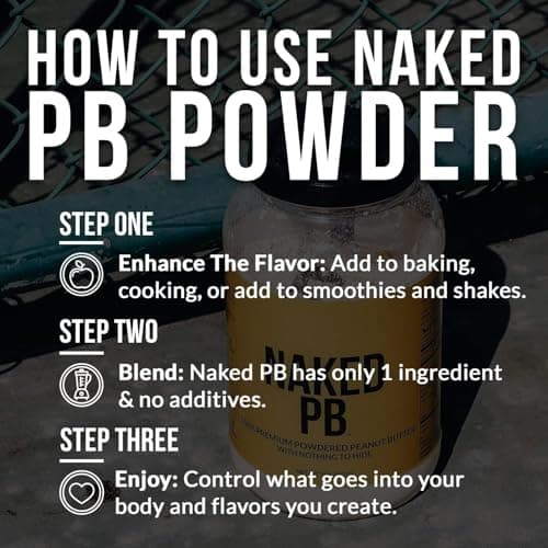 2LBs Premium Powdered Peanut Butter from US Farms – Bulk, Only Roasted Peanuts, Vegan, No Additives, Preservative Free, No Salt, No Sugar - 76 Servings - NAKED PB — view 4