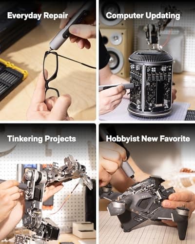 HOTO SNAPBLOQ 3-in-1 Mini Power Tool Kit – Mini Drill & Rotary Tool, Electric Screwdriver with 114 Accessories, Magnetic Modular System, Ideal for 3D Printing Finishing, Electronics Repair, DIY Crafts — view 4