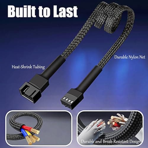12" PWM Fan Extension Cable - 4 Pin, 30cm (10pcs) — view 3
