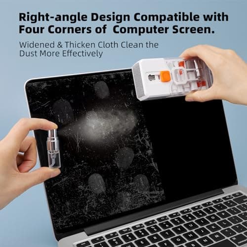 Keyboard Cleaning Kit Laptop Cleaner, 10-in-1 Computer Screen Cleaning Brush Tool, Multi-Function PC Electronic Cleaner Kit Spray for iPad iPhone Pro, Earbuds, Camera Monitor, All-in-one with Patent — view 4