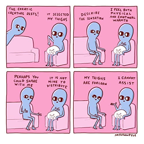 Strange Planet: Adorable pink-and-blue Beings navigate birth, school, work, and family life in this witty Instagram-famous comic collection. — view 4