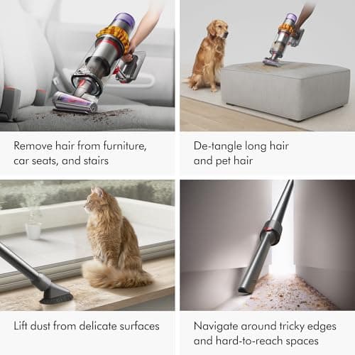 Dyson V15 Detect Plus Cordless Vacuum, Illumination Reveals dust, 240AW, 3 Power Modes, Up to 60 Minutes,² Deep Cleans Hard Floors and Carpets, Detangles pet Hair, Converts to Handheld — view 3