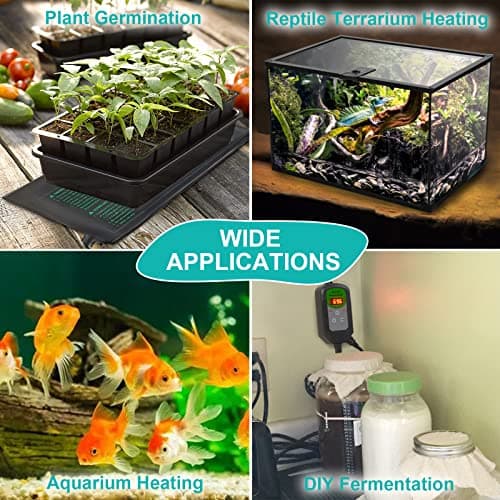 Bestio 10 in x 20.75 in Seedling Heat Mat, Waterproof Heat mats for Seed Starting, MET & UL Dual Certification Standard for Seeding, Greenhouse Growing — view 8