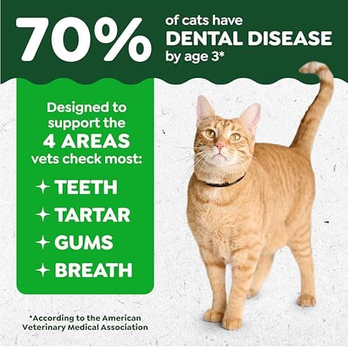 Greenies Cat Treats, Feline Veterinarian-Recommended Adult Natural Dental Cat Treats, Oven Roasted Chicken Flavor, 2.1 oz. Pouch — view 2