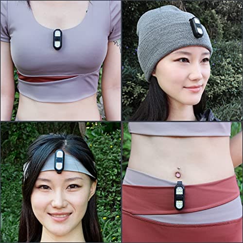 Clip on Flashlight, Running Lights for Runners Dog Light for Dog Walking at Night Rechargeable Safety Portable EDC Flashlight Gift for Runners Hands Free LED Work Light Flashing Camping Hiking Gear — view 5