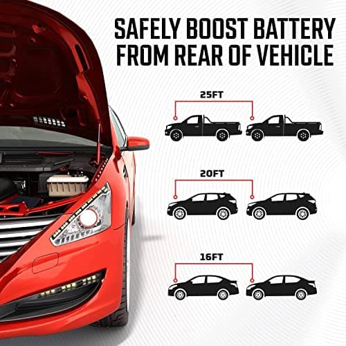 Energizer Jumper Cables for Car Battery, Heavy Duty Automotive Booster Cables for Jump Starting Dead or Weak Batteries with Carrying Bag Included (16-Feet (6-Gauge) — view 4