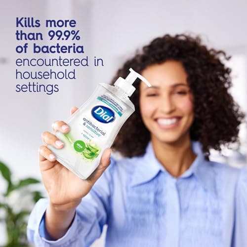 Dial Antibacterial Defense Liquid Hand Soap + Aloe, Aloe Scent, 11 Fl Oz (Pack of 12), Dermatologist-Tested Hand Wash, Gentle Formula — view 2