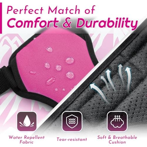 Eagloo Dog Harness No Pull, Walking Pet Harness with 2 Metal Rings and Handle, Adjustable Reflective Breathable Oxford Soft Easy Control Vest for Small Medium Large Dogs, Rose Red, L — view 6