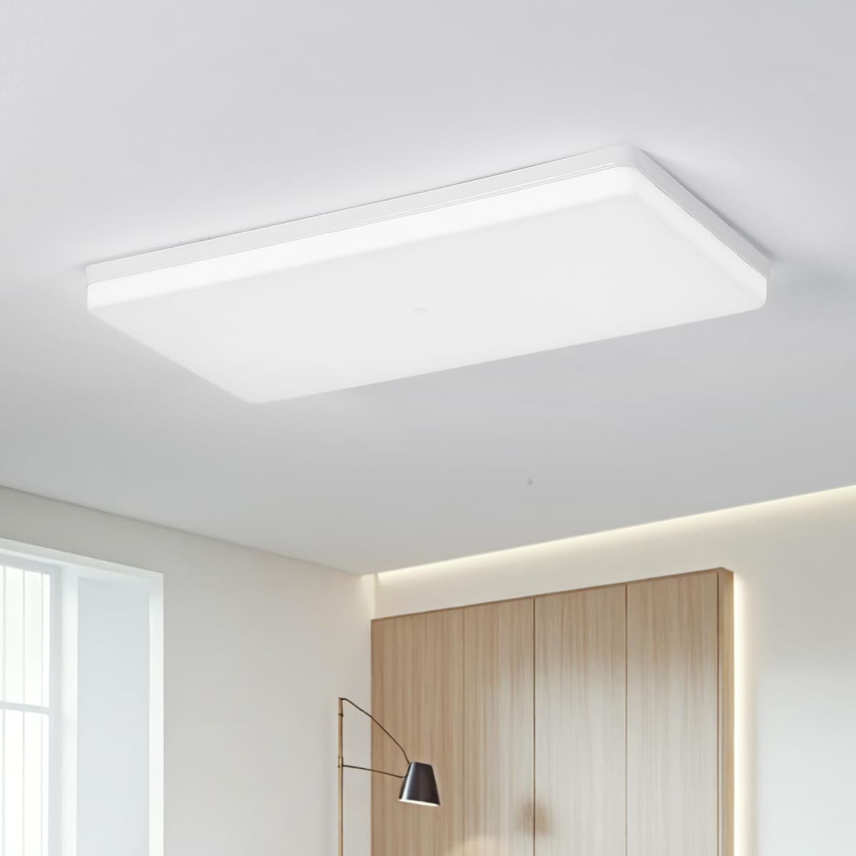 EASY EAGLE LED Lámpara de Techo 48W 4800LM Moderna Cuadrada Plafón Luz Led 6500K Lámpara Panel IP44 Impermeable para Baño Sala Dormitorio Cocina Oficina Comedor Ø30CM — view 13
