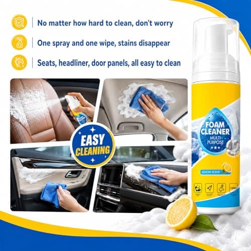 4-In-1 Multi-Enzyme Foam Cleaner,Foam Cleaner Multi Purpose,Powerful & Multipurpose Car Interior Foam Cleaners,All-Purpose Deep Cleaning Spray for Car Interior,Deep Clean Cars,Kitchen (2Pcs, 10 oz) — view 4