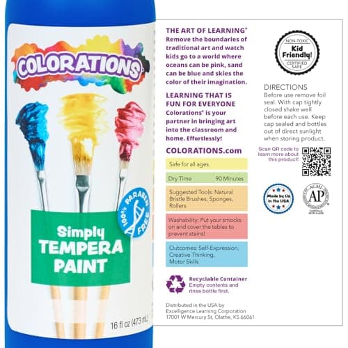 Colorations Paraben-Free Simply Tempera Paint 16 oz -Yellow — view 4