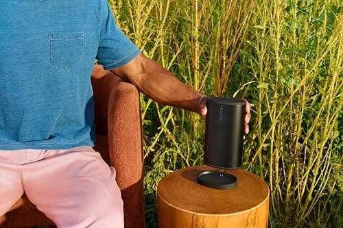 Sonos Play - Portable Bluetooth Speaker with WiFi, Alexa, 24-Hour Battery Life, Charging Base - Black — view 8