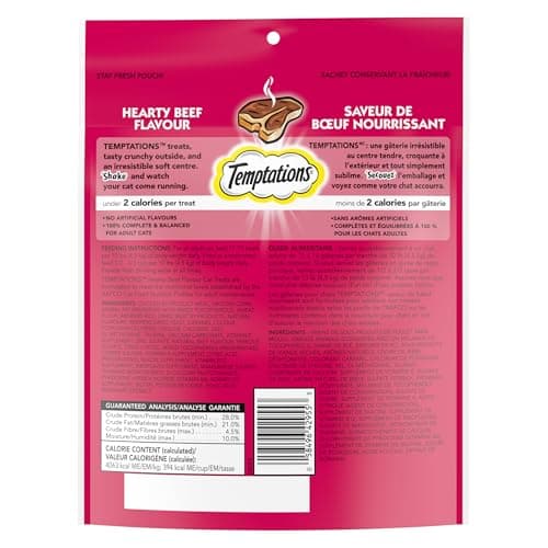 TEMPTATIONS Cat Treats, Hearty Beef Flavour, 350g Pouch — view 11