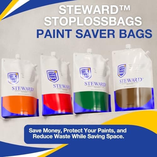 StopLossBags 8 Reusable Paint Storage Bags – Airtight Paint Saver Pouches with Funnel & Clip for Easy Pouring, Mixing & Dispensing – Durable Solution for DIY & Pro Painters. 8-Pack, 1 Liter Each — view 8