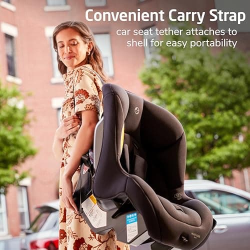 Maxi-Cosi Romi 2-in-1 Convertible Car Seat, Infant Baby Seat, Rear & Forward Facing, 5-40 lbs, 30-50 lbs, Lightweight, Latch Installation, Machine-Washable, Travel-Ready, Sea Shadow — view 3
