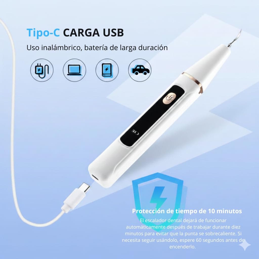 Kit Garaldentist De Limpieza Dental Para Sarro, Cepillo Dental Ultrasonico Portatil Para Limpieza Profunda, 2 Puntas Distintas, Con Luz Led, Ideal Para Tu Mascota — view 5