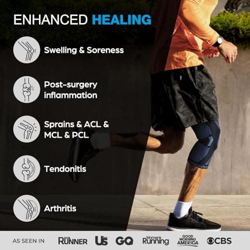 NEENCA Professional Knee Brace for Pain Relief, Medical Knee Support with Patella Pad & Side Stabilizers, Compression Knee Sleeve for Meniscus Tear, ACL, Joint Pain, Runner, Workout - FSA/HSA Eligible — view 5