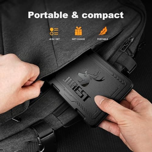 JOREST 40Pcs Small Precision Screwdriver Set, Mini Tool Kit with Torx T5 T6 T8 T9, Triwing Y00, Star Pentalobe, Repair for Ring Doorbell, Laptop, PC, Switch, PS5, Xbox, MacBook, iPhone, Watch, Glasses — view 5