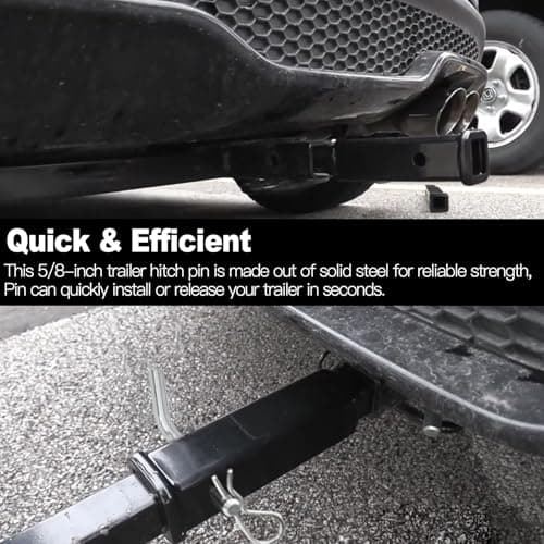 IMALEN 8" Trailer Hitch Extender Fits 2 Inch Receiver, Trailer Hitch Extension 5000 lbs Towing Capacity Heavy Duty — view 3