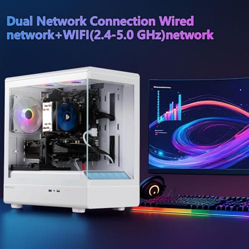 Tisukisu Prebuilt Gaming PC Desktop,Core i7 Tower Computer,RX590 8G,Win11 — view 6