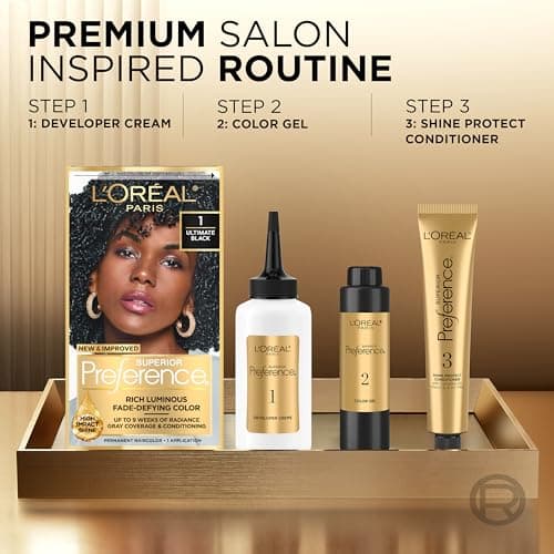 L'Oreal Paris Superior Preference Luminous Fade-Defying Permanent Hair Color, Hair Dye For Up to 9 Weeks of Radiance, Natural Blonde 9, 1 Hair Dye Kit — view 2