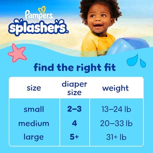 Pampers Swim Diapers - Splashers - Size 2-3, 20 Count, Gap-Free Disposable Baby Swimming Pants — view 9