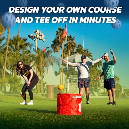 bucketgolf Game The Original Ultimate Backyard Lawn Golf Game for Family, Adults and Kids - Portable 6 Hole Golf Course Play Outdoor, Lawn, Park, Beach, Yard. — view 2