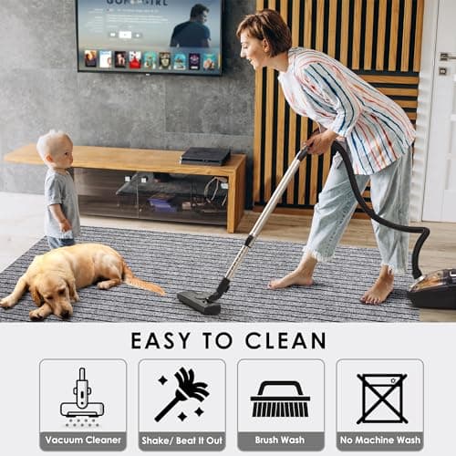 koloko 2ft x 6ft Runner Rug Non-Slip Outdoor Indoor Carpet Runner Custom Size Floor Runners Area Rugs Mat with Rubber Backing for Hallway Entryway Balcony Patio Kitchen Garage Stair Laundry — view 4