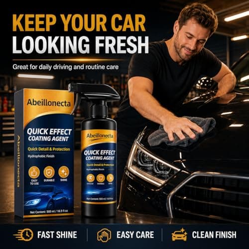 500ML Car Coating Spray(16.9FL OZ), 2 Pcs Quick Coating Agent for Car Paint Protection, Automobile Cleaners-Waterless Car Wash & Shine Spray, Multi-Surface Car Polish for Paint, Glass and Plastic — view 3