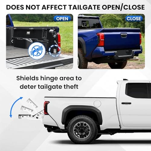 Klutchtech Tailgate Anti-Theft Lock Fit for Toyota Tacoma 2024 2025 2026+, Truck Bed Tailgate Locks Protector Compatible with Toyota Tacoma Accessories 2026-2024 — view 2