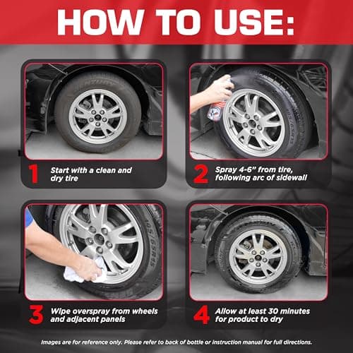 Black Magic 120270 Tire Wet Spray, Weather & Rinse-Resistant Formula that leaves Tires looking Wet, Black & Glossy in One Spray, 14.5 Fl. Oz. (Pack of 2) — view 3