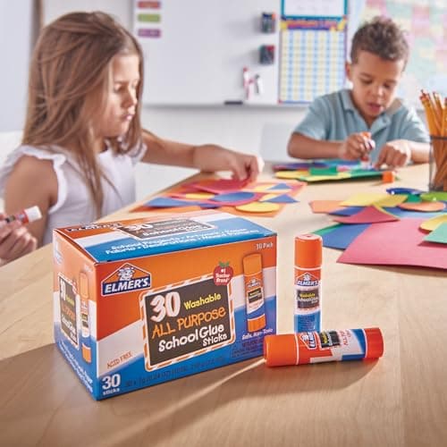 Elmer's All Purpose School Glue Sticks, Acid-Free and Washable, Clear, 7 Grams, 30 Count - Craft Projects, Poster, Classroom Supplies, #1 Teacher Brand — view 4