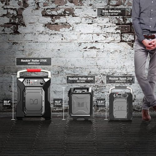 Monster Rockin’ Roller 270 Indoor/Outdoor Portable Bluetooth Speaker | up to 200W of 270 Degree Sound & up to 100 Hours of Playtime — view 7